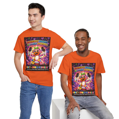Panz™ Unisex Heavy Cotton™ Tee – "Differently Amazing & Loudly Autistic!" Graphic | Smile Universe Collection