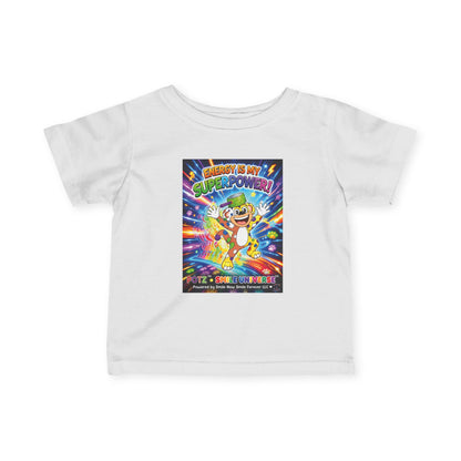Potz™ Infant Fine Jersey Tee – "Energy is My Superpower!" Graphic Tee | Smile Universe Collection