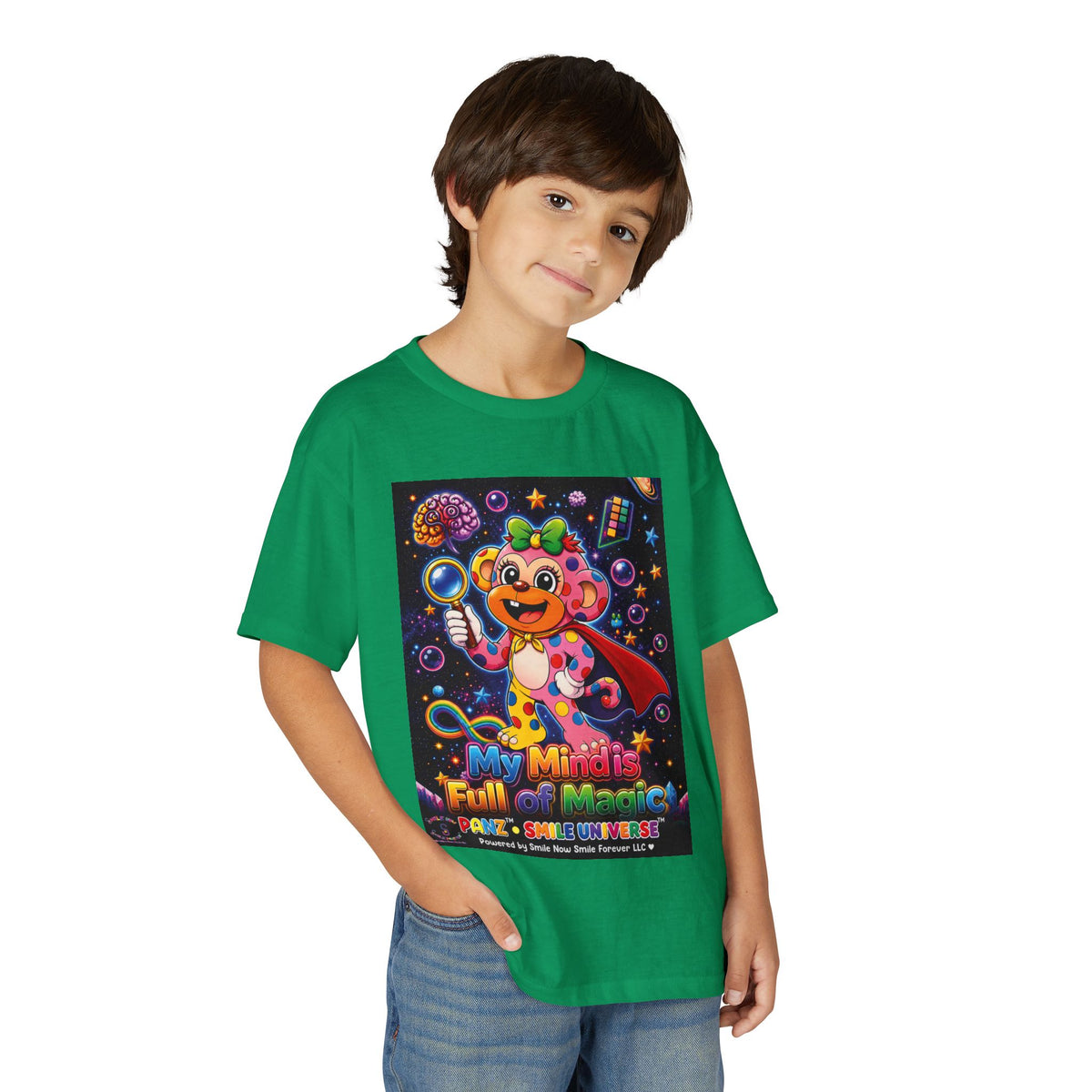 Panz™ Youth DryBlend® T-Shirt – "My Mind is Full of Magic" Graphic | Smile Universe Collection