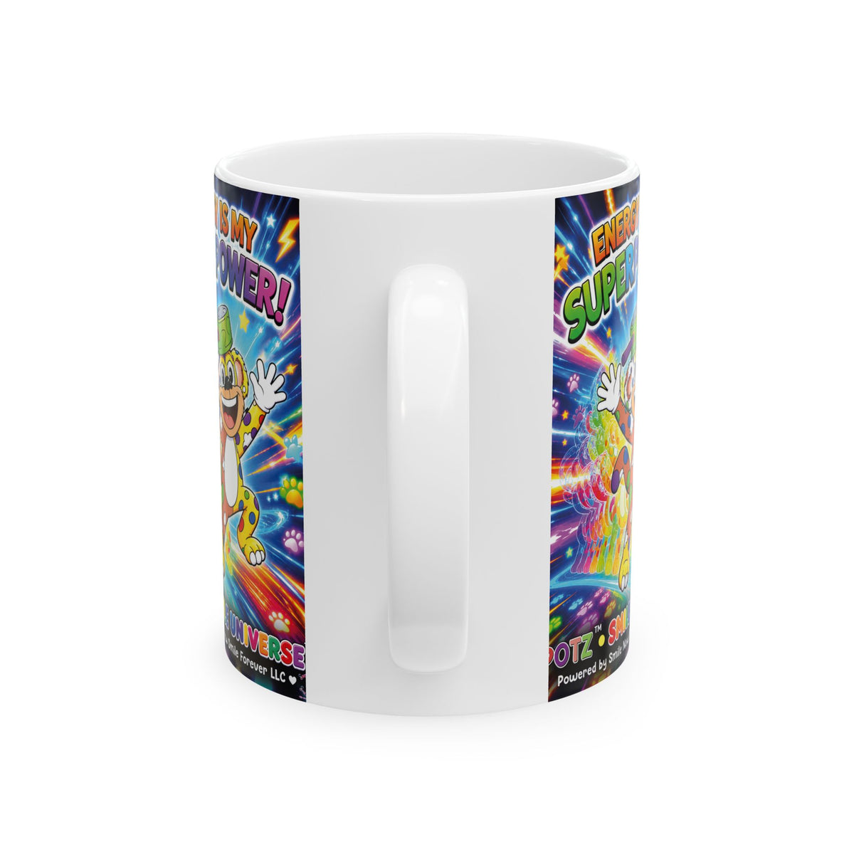 Potz™ Ceramic Mug – "Energy is My Superpower!" Graphic Coffee Mug | Smile Universe Collection