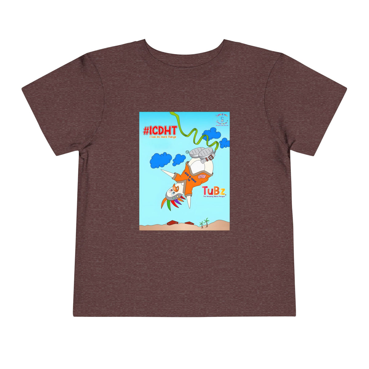 TuBz™ "I Can Do Hard Things" Toddler T-Shirt | Toddler Short Sleeve Tee  - Positive Kids Graphic Tee