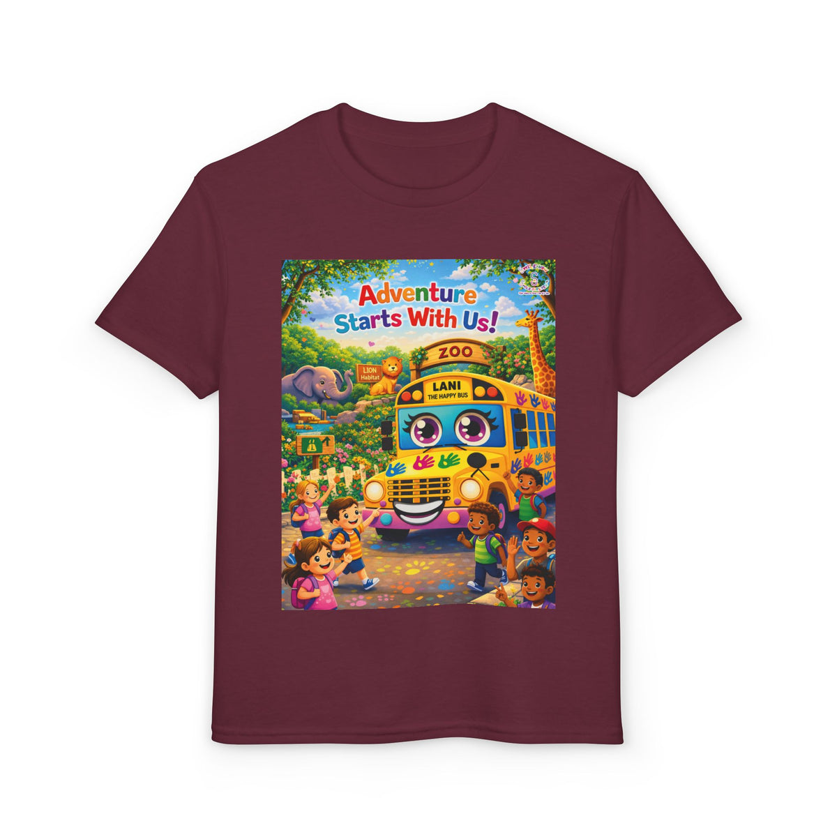 Lani™ Youth DryBlend® T-Shirt – "Adventure Starts With Us!" Graphic