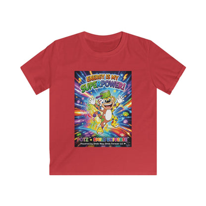 Potz™ Kids Softstyle Tee – "Energy is My Superpower!" Graphic Tee | Smile Universe Collection