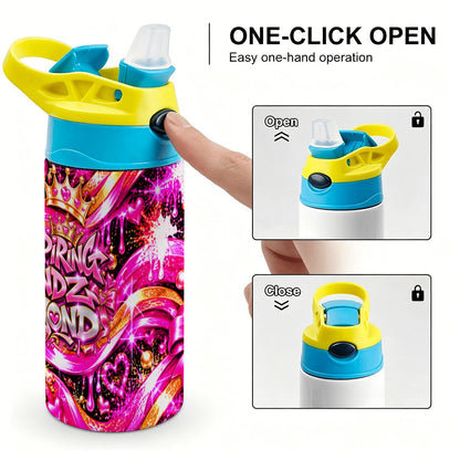 BWD Pink Water Bottle – Inspiring Mindz Beyond Hearts & Crowns Graphic Bottle