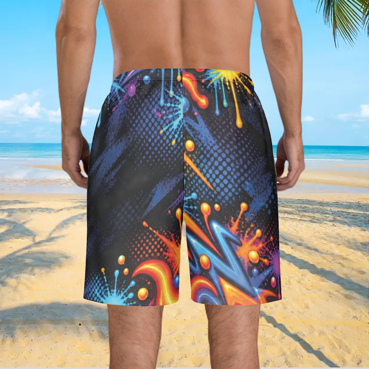 BWD “Inspiring Mindz Beyond” Men’s Beach-to-Street AOP Shorts