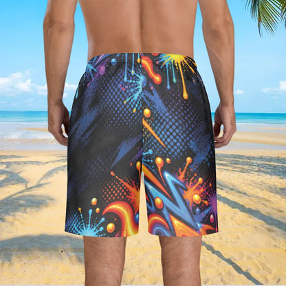 BWD “Inspiring Mindz Beyond” Men’s Beach-to-Street AOP Shorts