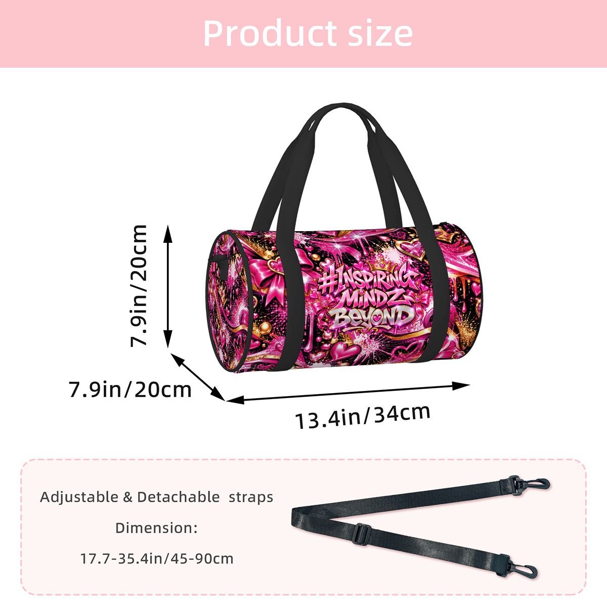 BWD “Inspiring Mindz Beyond™” AOP Mini Duffle Bag
